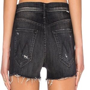 MOTHER Black Vintage-Inspired Jean Shorts